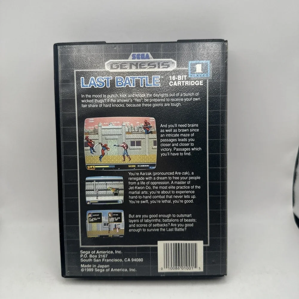 Last Battle SEGA Genesis 1990 Game & Case